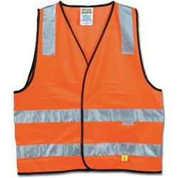 MAXISAFE HI-VIS SAFETY VEST Day Night Orange - Large Class D/N (Freight Applies)