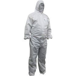 MAXISAFE DISPOSABLE COVERALLS Chemiguard SMS White 2X Large