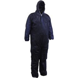 MAXISAFE DISPOSABLE COVERALLS Polypropylene Washable Blue Large