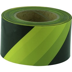 MAXISAFE BARRICADE TAPE Yellow & Black 75mm x 100m