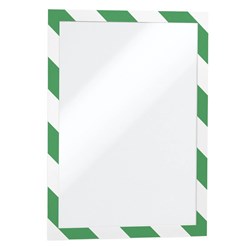 DURABLE DURAFRAME SECURITY A4 Green/White Pack 2