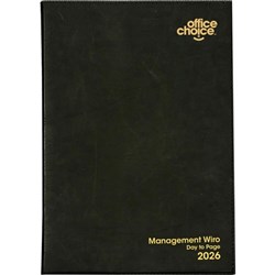 Office Choice Management Diary A4 Day To Page Black