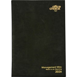 Office Choice Management Diary A5 Day To Page Black