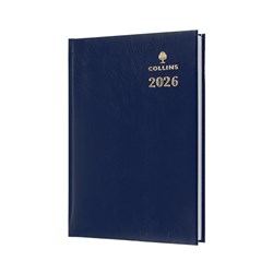 Collins Sterling Diary A5 Day To Page Blue