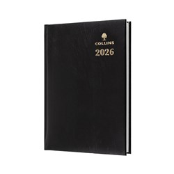 COLLINS STERLING DIARY A5 Day To Page Black