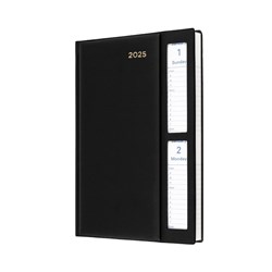 COLLINS BELMONT DESK DIARY A5 2 Days To Page Window Faced Black