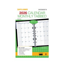 Debden Dayplanner Refill Desk 140x216mm Dated Month To View with Tabs