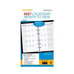 Debden Dayplanner Refill Personal 96x172mm Dated Month To View