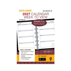 Debden Dayplanner Refill Pocket 80x120mm Dated Week To View