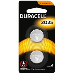 Duracell Speciality Button Cell Batteries CR2025 Lithium Pack of 2