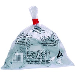 KEVRON KEY TAGS ID5 CLEAR Pack of 50 56 x 30mm