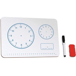 JPM EDUCATIONAL WHITEBOARD A4 Clock 299x212x3mm