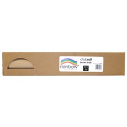Rainbow Clubroll Kraft Paper Roll 500mm x 60m 70gsm Natural