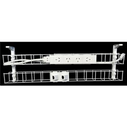 RAPID CABLE MANAGEMENT Dual Basket 1250mm 4GPO +2Data 2m Interconnecting Lead-W