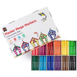 EDVANTAGE MASTER MEGO MARKERS Assorted Colours Jumbo box 288