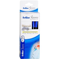 Artline 8210 Smoove Ballpoint Medium 1mm Blue Pack Of 20