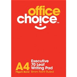 Office Choice Executive Writing Pad A4 White each