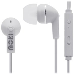 Moki Noise Isolation Earphones With Microphone and Control White