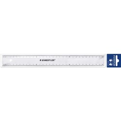 Staedtler Plastic Ruler 30cm Clear Left & Right Hand Users