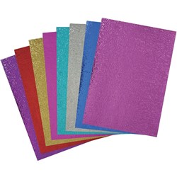 ZART METALLIC RIPPLE PAPER Eight Assorted Colours A4 Pack of 40