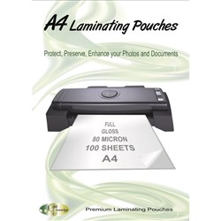 GOLD SOVEREIGN LAMINATING Pouches A4 80 Micron Pack of 100