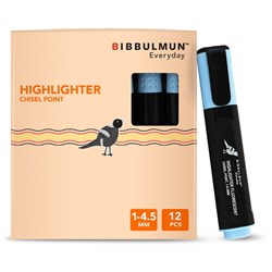 Bibbulmun Highlighter Chisel 1-4.5mm Blue Box 12