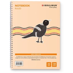 Bibbulmun Spiral Notebook A4 7mm Side Bound 120 Page