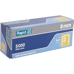 RAPID 13/8 STAPLES 8mm BOX 5000