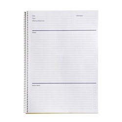 SPIRAX MEETING BOOK A4 140 PAGES