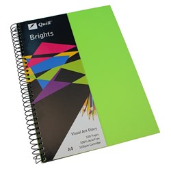 l_QUILL-Visual-Art-Diary-A4-Brights-120-Pages-110gsm-Cartridge-Lime-10760